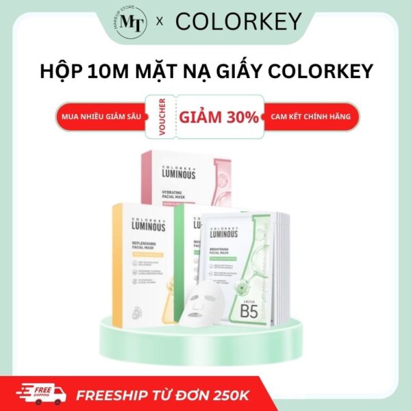 hộp 10 miếng mặt nạ giấy colorkey