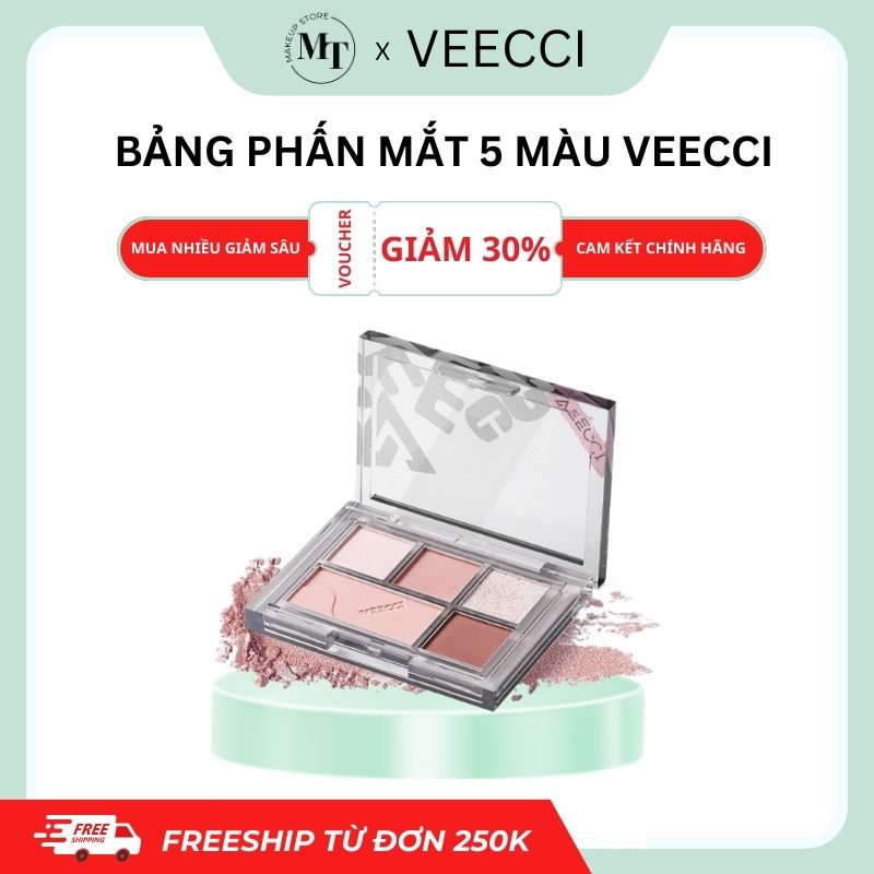 bảng phấn mắt 5 màu veecci