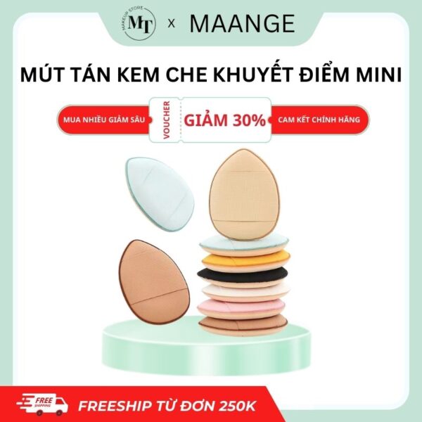 mút tán kem che khuyết điểm mini maange