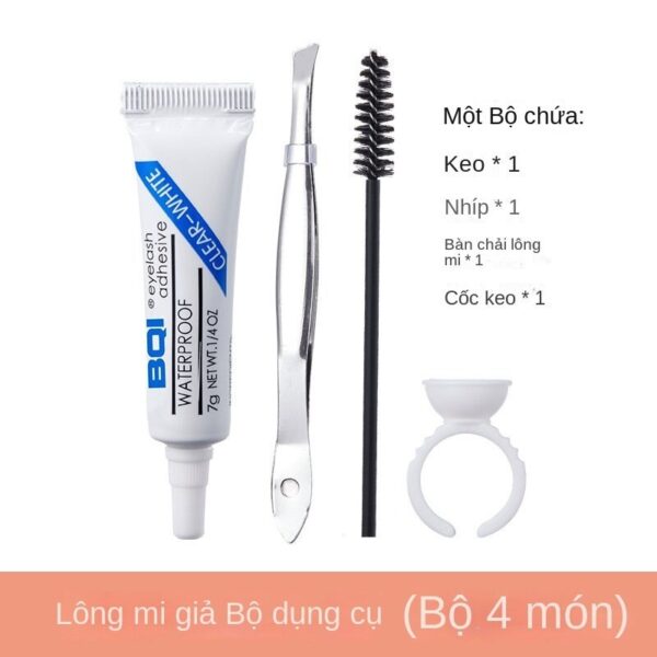 Bộ keo dán mi GECOMO gồm kep nhíp và khay dựng keo